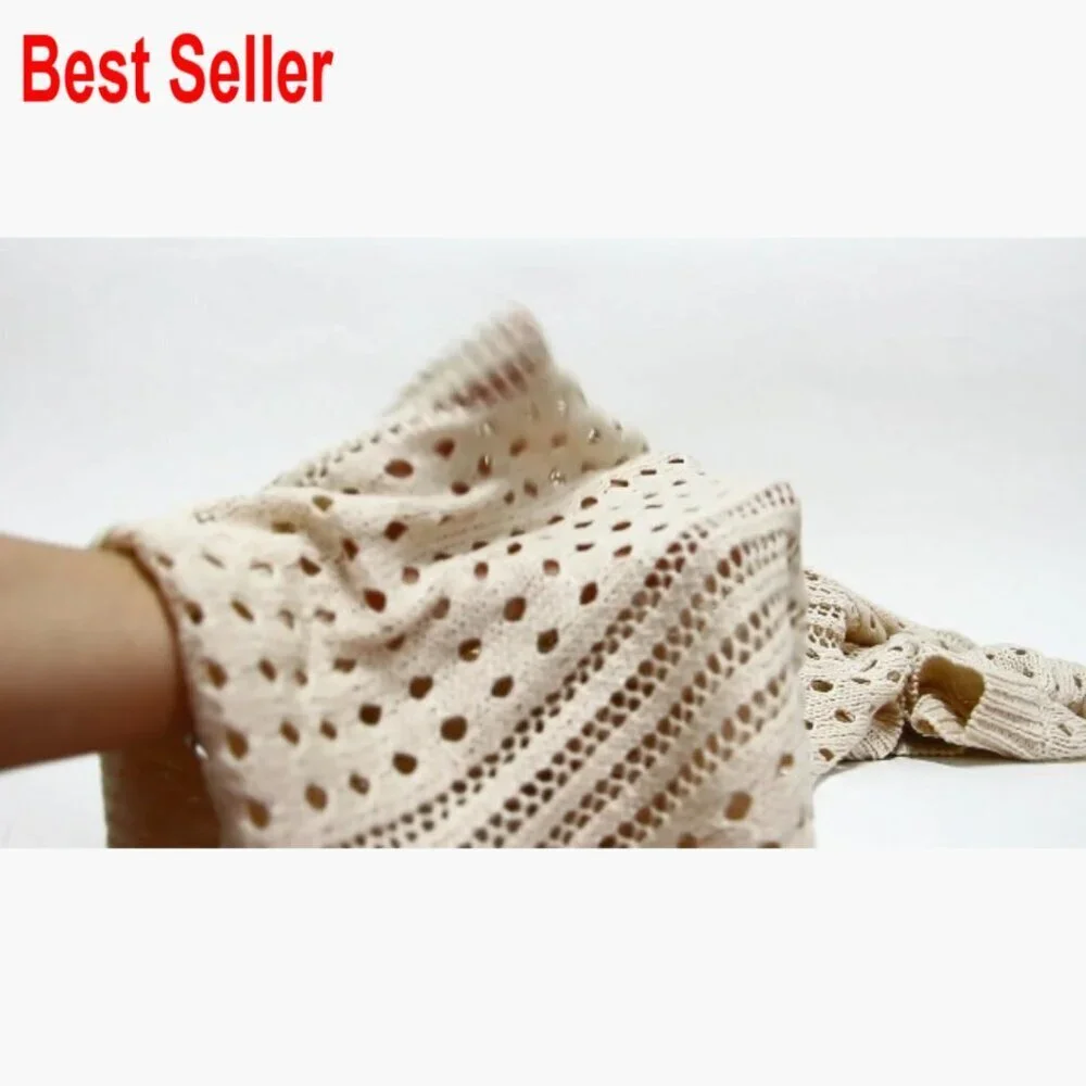 Crochet Cover Up Dress Hollow Out Side Split Sleeveless Beach